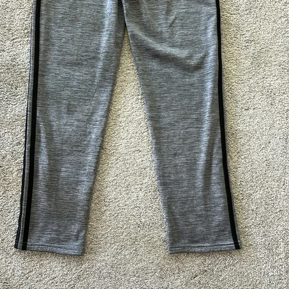 Adidas Boys Heather Gray Workout Pants with Black Accents - Picture 7 of 7